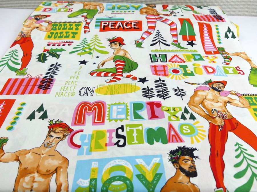 Preview: Patchworkstoff Alexander Henry Fabrics Weihnachten flotte Burschen